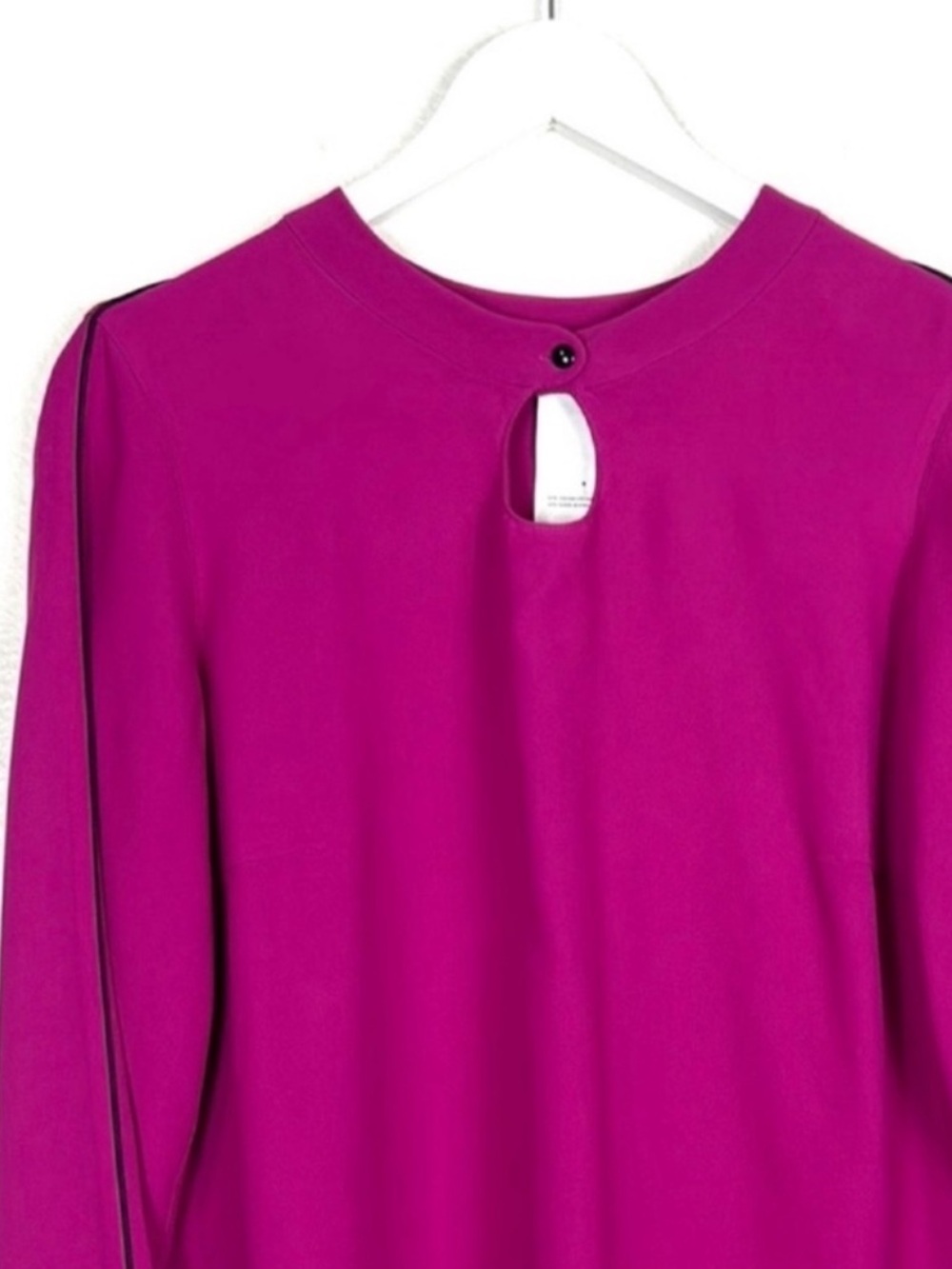 Akris Punto Long-sleeve Keyhole Blouse quiet luxury career in Pink size 10 EUC - Picture 3 of 9